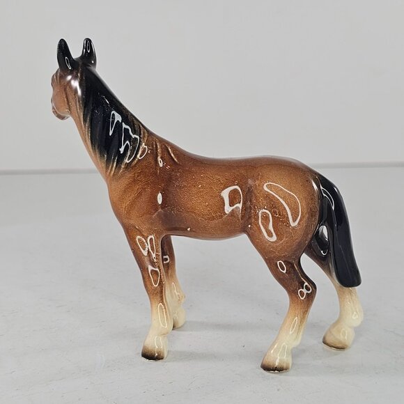 Vintage Brown Ceramic Horse Figurine Bay 3.5" Hertwig? - Picture 5 of 9